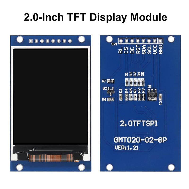 XIITIA 2pcs 2.0" HD IPS TFT LCD Display Module 240x320 RGB LCD Screen 3.3V ST7789 Drive SPI Interface 8pin Full Color for Arduino DIY - Image 2